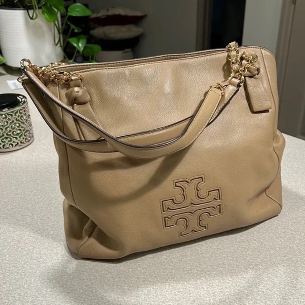 Tory Burch Beige Handbag - Gently Used!